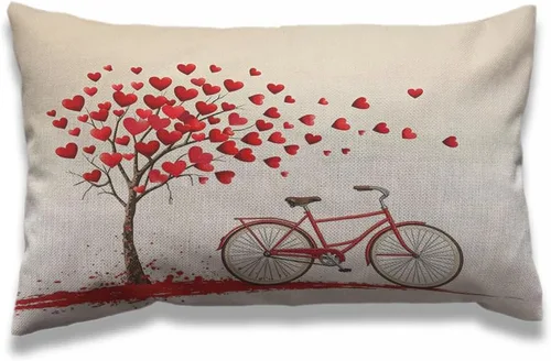 Vista 26 de AOYEGO Funda de almohada de cuadros rojos y verdes de 12 x 20 pulgadas, fundas de almohada rectangulares de algodón y lino para decoración