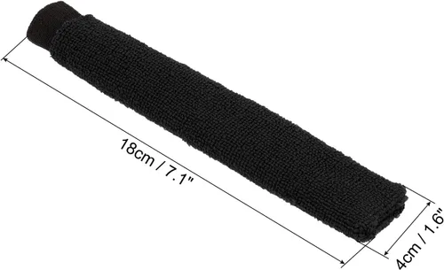 Vista 2 de PATIKIL Cotton Feeling Badminton Towel Grip Nylon Tennis Racket Overgrip Racquet Grip Hand Glue Anti-Skid Sweatband for Golf Bike Handle Negro