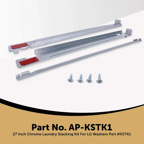 Vista 2 de Kit de apilamiento duradero para lavadoras de carga frontal de 27 pulgadas y modelos de secadora