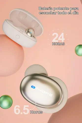 Vista 8 de 1MORE Elegantes auriculares intrauditivos inalámbricos – Bluetooth – 6.5 horas de batería – Carga rápida de 15 minutos para 3 horas de uso – Funda