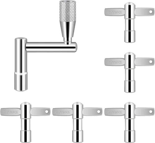 Vista 11 de EASTROCK - Juego de 3 piezas de llave de afinación de tambor con broca de taladro, llave de percusión para accesorios de tambor