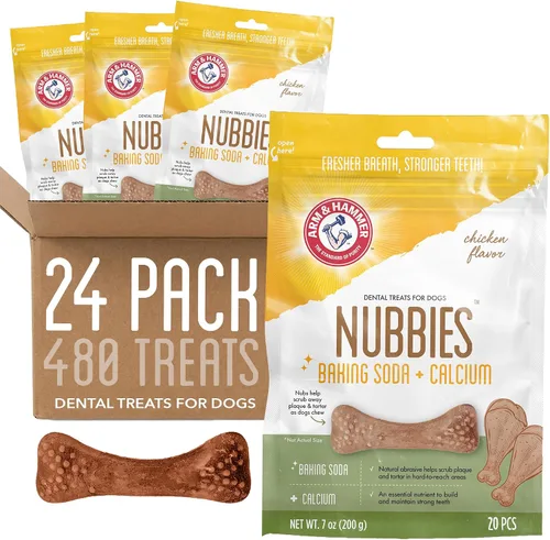 Vista 5 de Arm & Hammer Nubbies - Golosinas dentales para perros, sabor a pollo, 5