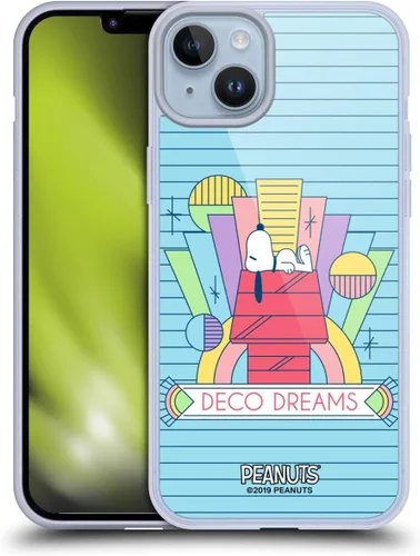 Vista 132 de Head Case Designs Snoopy Deco Dreams - Funda de gel suave con licencia oficial de Peanuts Blue Pattern compatible con Apple iPhone 7 Plus/iPhone 8