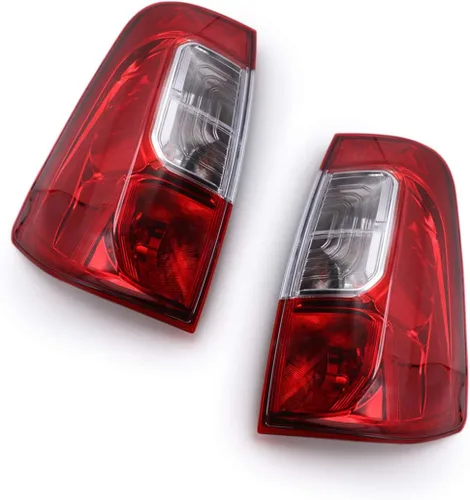 Vista 4 de Nonstops Par de luces traseras + bombilla cromada, rojo para Nissan Np300 D23 2015 2019 cromado, rojo