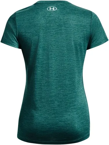 Vista 6 de Under Armour Tech Camiseta de manga corta y cuello en V para mujer, jaspeada