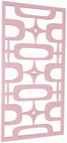 Vista 14 de MidCentury - Paneles de pared modernos de óvalos atómicos con explosiones de estrellas de estilo vintage, dorado, plateado, negro, menta, arte