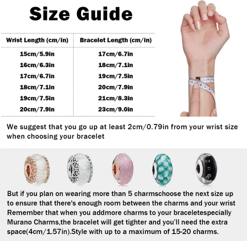 Vista 3 de LENDPLEX Pulsera de dijes para dijes, plata de ley S925 con cierre de corazón básico icónico de serpiente, pulsera de cadena de regalo para niñas