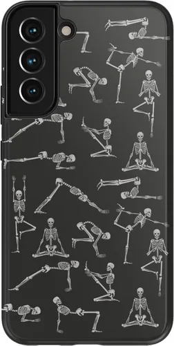 Vista 149 de Casely Funda para Galaxy S9 Postura de cadáver Yoga de esqueleto Diseño protector delgado esencial de doble capa