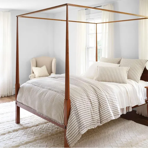 Vista 4 de Pine Cone Hill Lush Linen - Panel de cortina color marfil, 55 pulgadas de ancho x 63 pulgadas de largo, patrón sólido marfil