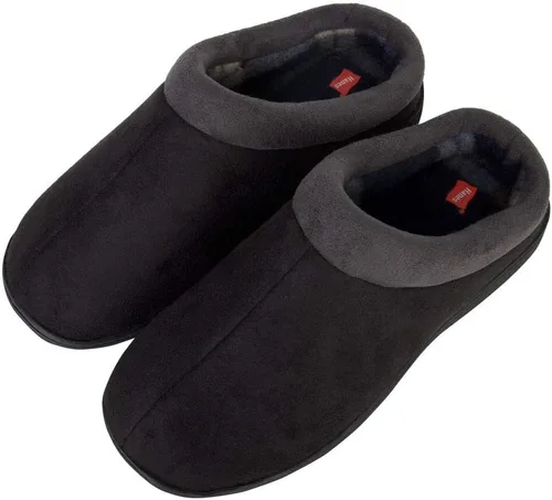 Vista 5 de Hanes Mens Memory Foam Indoor Outdoor Microsuede Clog Slipper Shoe With Fresh Iq