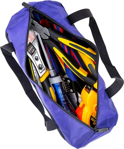 Vista 4 de Pequeña bolsa de herramientas,Lona resistente al agua,Bolsa de cremallera Almacenamiento largo 2pcs Wide Mouth Duffel Organizer,Case for Car