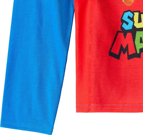 Vista 6 de SUPER MARIO Pijamas para niños Conjuntos de ropa de dormir de 4 piezas para niños, camisas de dormir y pantalones de pijama para niños grandes