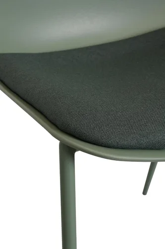 Vista 9 de 2xhome Silla moderna de cocina y comedor Cojín acolchado de tela Patas de metal y asiento de plástico sin brazos Oficina Interior Patio Café