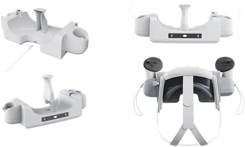 Vista 6 de ZLiT for Oculus Quest 3 Charging Dock,Portable Charging Dock Station Stand Base for Oculus Quest 3 VR Headset Glasses Controller (White)