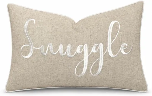 Vista 20 de Funda de Cojín Decorativo Romántico para Pareja, Sentimiento de Amor Bordado, Refranes Decorativos, Acento Lumbar - Decoración de Frases Acogedoras