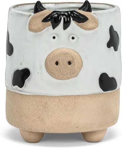 Vista 9 de Abbott Collection - Maceta de gres con gato en patas - Grande (12.7 cm de alto)