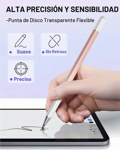 Vista 5 de Lápiz óptico para pantallas táctiles, 2 en 1, lápiz capacitivo universal de alta precisión para iPad, compatible con Apple, iPhone, iPad, Android
