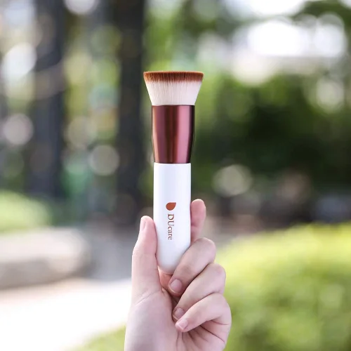 Vista 7 de DUcare Brochas de maquillaje de doble punta para base de polvo, cepillo corrector perfecto para líquido cónico redondeado, crema, polvo, mezcla