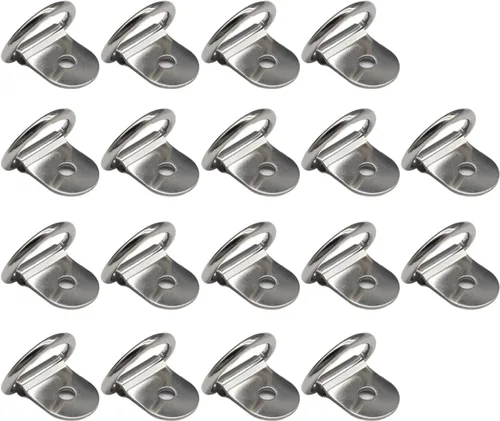 Vista 9 de Anillos en D negros de anclaje, anillos de amarre en D, para auto, camión, remolque, carga, RV, barcos (Negro 18 piezas)