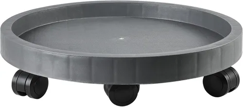 Vista 11 de Carrito para Macetas de 9.8 Pulgadas con Platillo Rodante con Ruedas, Soporte con Ruedas de Servicio Pesado para Plantas en Maceta, Bandeja Base