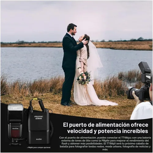 Vista 9 de Godox TT685II TT685II-C Flash para Canon, Flash externo inalámbrico 2.4G Speedlite 1/8000s HSS, conversión instantánea TCM, bloqueo de liberación
