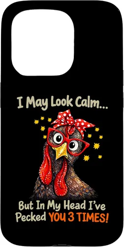 Vista 14 de I May Look Calm But in My Head Ive Pecked You 3 Times Funny Case for iPhone XR