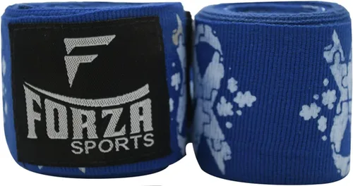 Vista 4 de Forza Sports Vendas de boxeo y MMA estilo mexicano de 180" Concientización sobre el autismo Azul