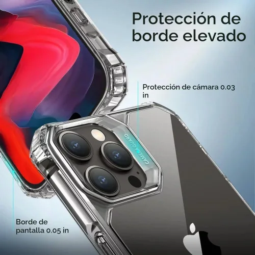 Vista 3 de ESR Funda para iPhone 15 Pro, protección de grado militar con esquinas que absorben los golpes, parte trasera acrílica resistente a los arañazos