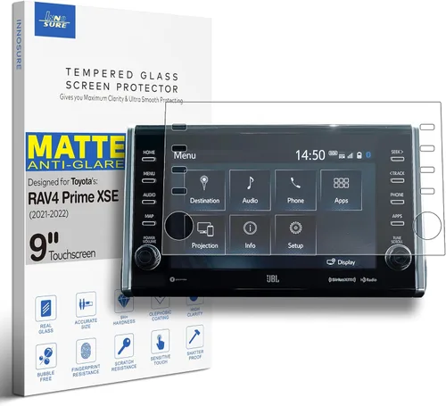 Vista 10 de Protector de pantalla de cristal prémium para Toyota RAV4 (2015-2022), Camry (2018-2020) Accesorios de pantalla táctil multimedia de 7 pulgadas