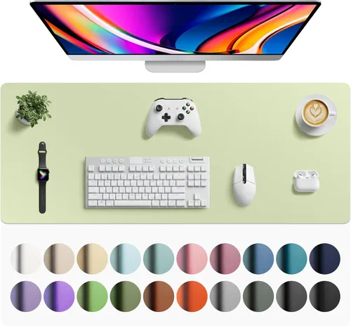 Vista 155 de Aothia - Protector de escritorio de cuero sintético grande, base antideslizante para mouse y superficie para escribir, impermeable, fácil de Agua