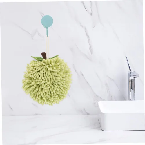 Vista 6 de 2pcs Chenille Hand Towels Fuzzy Super Absorbent and Quick Drying for Bathroom and Kitchen Cute Hanging Design for Easy Storage and Versatile Use