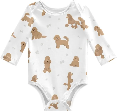 Vista 11 de vvfelixl Body de bebé negro Pug blanco manga larga algodón ropa de bebé para niños niñas 0-24 meses Multi1
