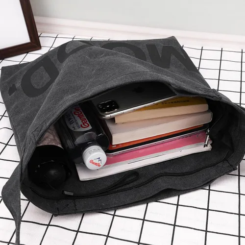 Vista 4 de Bolsa de lona, bolsa de hombro cruzada para mujeres y hombres, con cremallera, bolsa de mensajero de viaje, bolsos de hombro