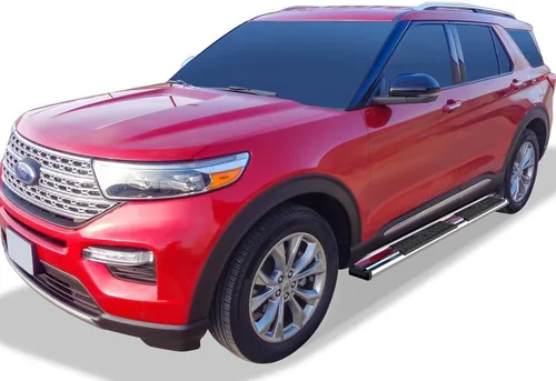Vista 2 de APS Estribos cromados estilo OE Nerf compatibles con Ford Explorer 2020-2024 Sport Utility de 4 puertas