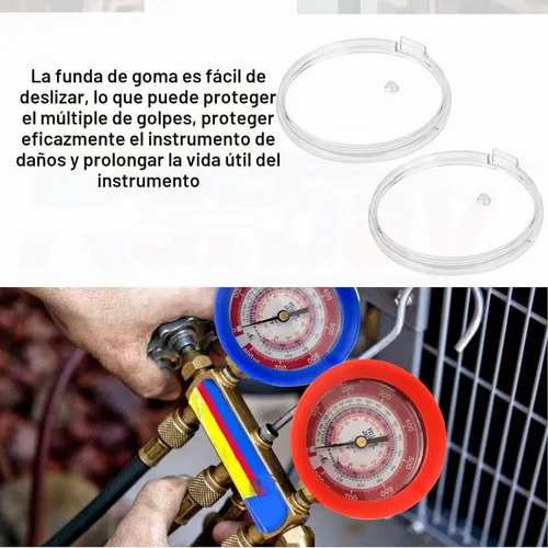Vista 3 de 49190 Fundas de protección para medidores HVAC Karbay de 3-1/8" para Yellow Jacket JB, cubierta protectora de manguera de refrigerante AC