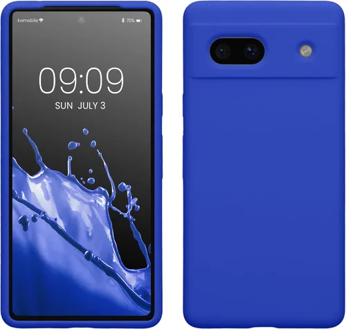 Vista 85 de kwmobile Funda Compatible con Google Pixel 6 Pro - Funda de Teléfono de Silicona TPU con Acabado Suave - Azul Caribe
