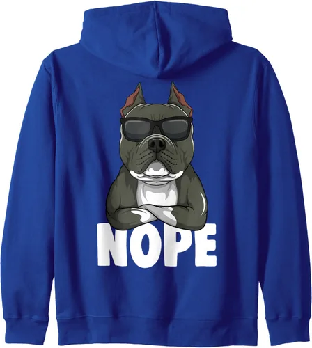 Vista 6 de American Bully - Sudadera con capucha con cremallera para perro, Negro