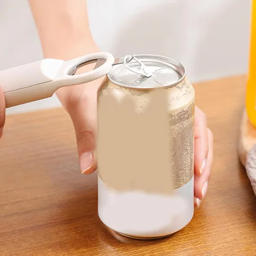 Vista 5 de Haofy Tornillo ajustable de acero inoxidable 3 en 1 multifuncional retráctil para abrebotellas, abridor de botellas, herramienta auxiliar de Beige