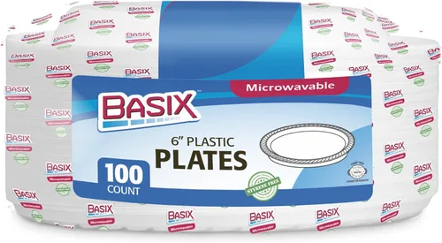Vista 13 de Basix [100 unidades] Cuencos desechables de plástico blanco de 5 onzas para postre, aptos para microondas, ideales para la escuela, comida