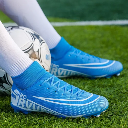 Vista 5 de Qzzsmy Tacos de fútbol para hombre zapatos de fútbol atléticos para caminar tacos Ag para entrenamiento al aire libre