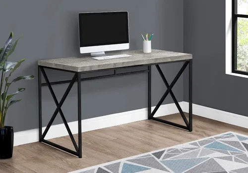Vista 2 de Monarch Specialties, Madera Metal, gris Aspecto de madera recuperada gris/metal negro