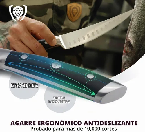 Vista 4 de Dalstrong Cuchillo de filete de 6" - Acero alemán forjado HC
