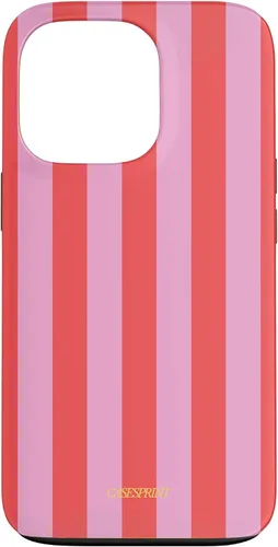 Vista 10 de Funda de rayas rojas rosas para iPhone 17