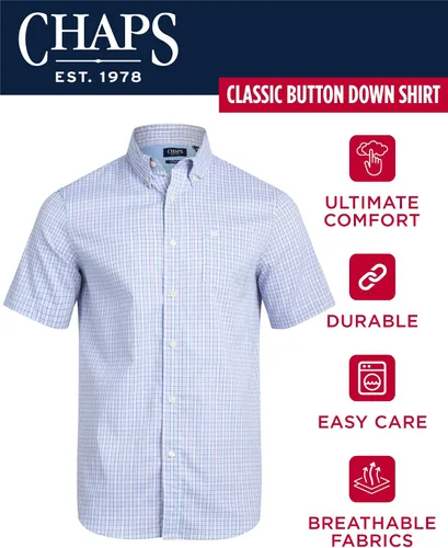 Vista 2 de Chaps Camisa para hombre - Camisa de manga corta con cuello abotonado (S-2XL)