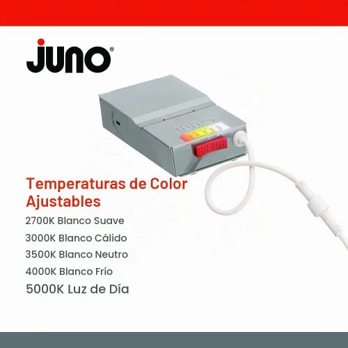 Vista 3 de Juno WF4 SWW5 90CRI ORB M6 Luz descendente de oblea LED redonda, 120 voltios, temperatura de color conmutable 2700K/3000K/3500K/4000K/5000K Bronce
