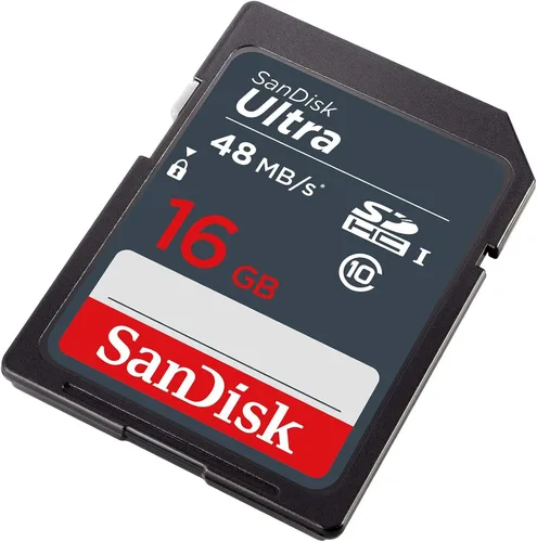 Vista 2 de SanDisk Ultra 16GB SD SDHC Tarjeta Flash UHS-I Clase 10 Velocidad de lectura hasta 48MB/s 320X SDSDUNB-016G-GN3IN Lote al por mayor