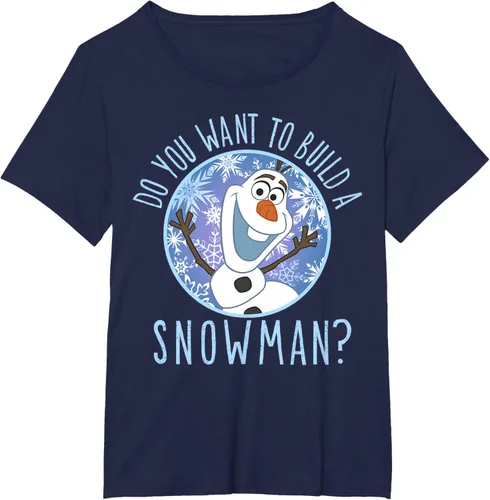 Vista 10 de Disney Camiseta Frozen Olaf con texto en inglés "Do You Want to Build A Snowman Negro