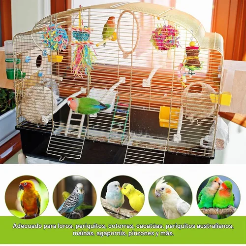 Vista 7 de YUEPET Paquete de 4 juguetes trituradores de pájaros, juguete de búsqueda