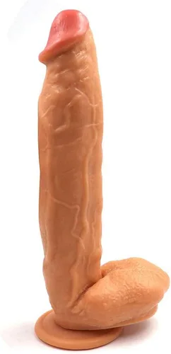 Vista 9 de Consolador realista de 12 pulgadas, juguetes sexuales sexuales para adultos con fuerte ventosa para manos libres, realistas para estimulación anal