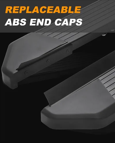 Vista 5 de Estribos para Jeep Grand Cherokee 2022-2026 de 2 filas SWB (excepto 4xe) Negros, de aluminio, pasos laterales
